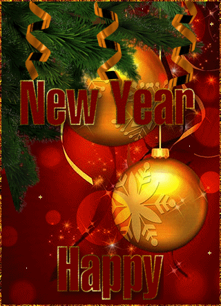 Открытка С Новым годом! на английском языке Новый год