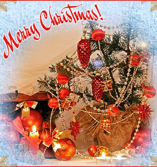 Рождественская блестящая открытка, Рождество Христово