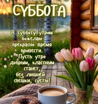 В субботу утром пожелаю