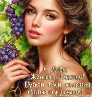 С Днём Женского Счастья поздравляю!