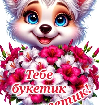 Приветик! Тебе букетик!