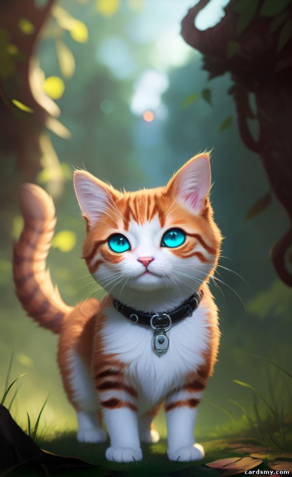 Рыжий кот с изумрудными глазами