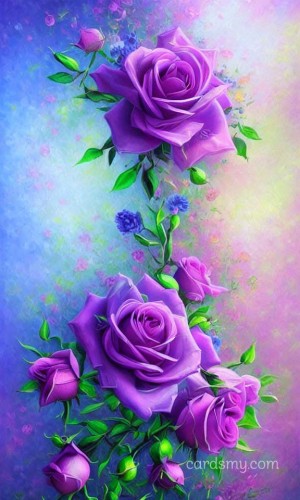 фиолетовые розы на заставку