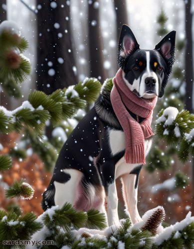 Собака в шарфе